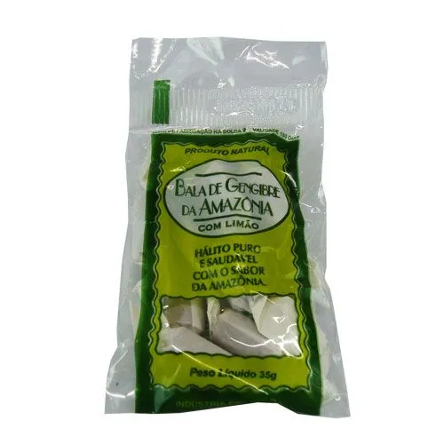 Bala De Gengibre Amazônia Com 10 Unidades