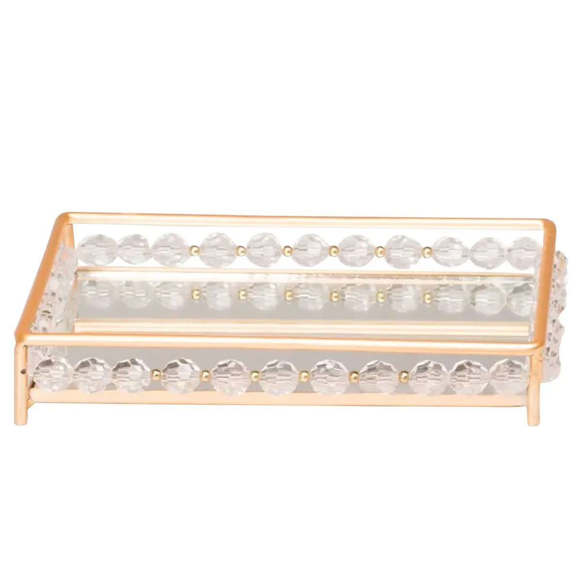 Bandeja Metalizada Dourada Kailash Grande