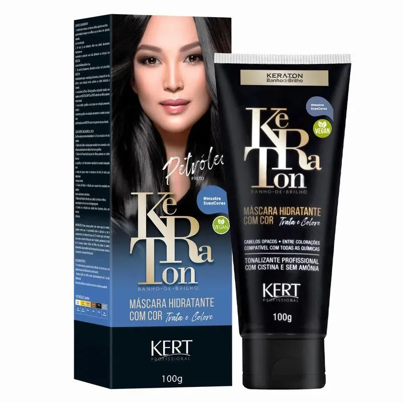 Banho de Brilho Keraton Preto Petroleo