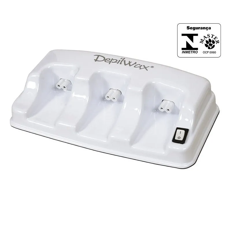Base Aquecedora Depilwax Para 3 Aparelhos Roll-on Bivolt
