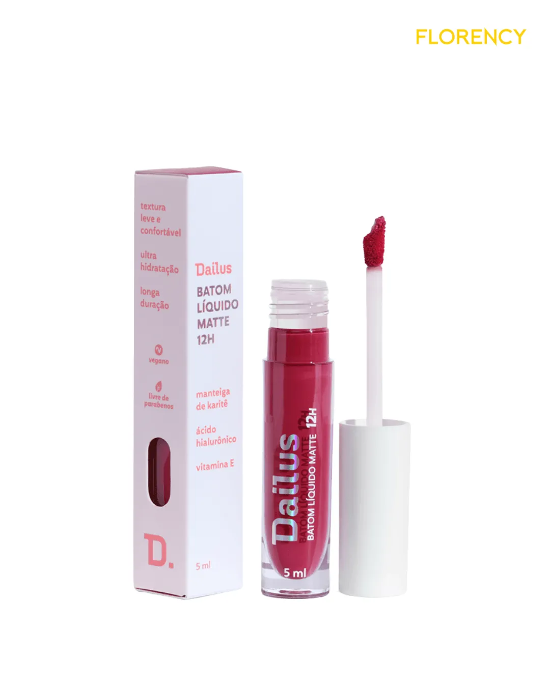 Batom Líquido Dailus 12h Fucsia