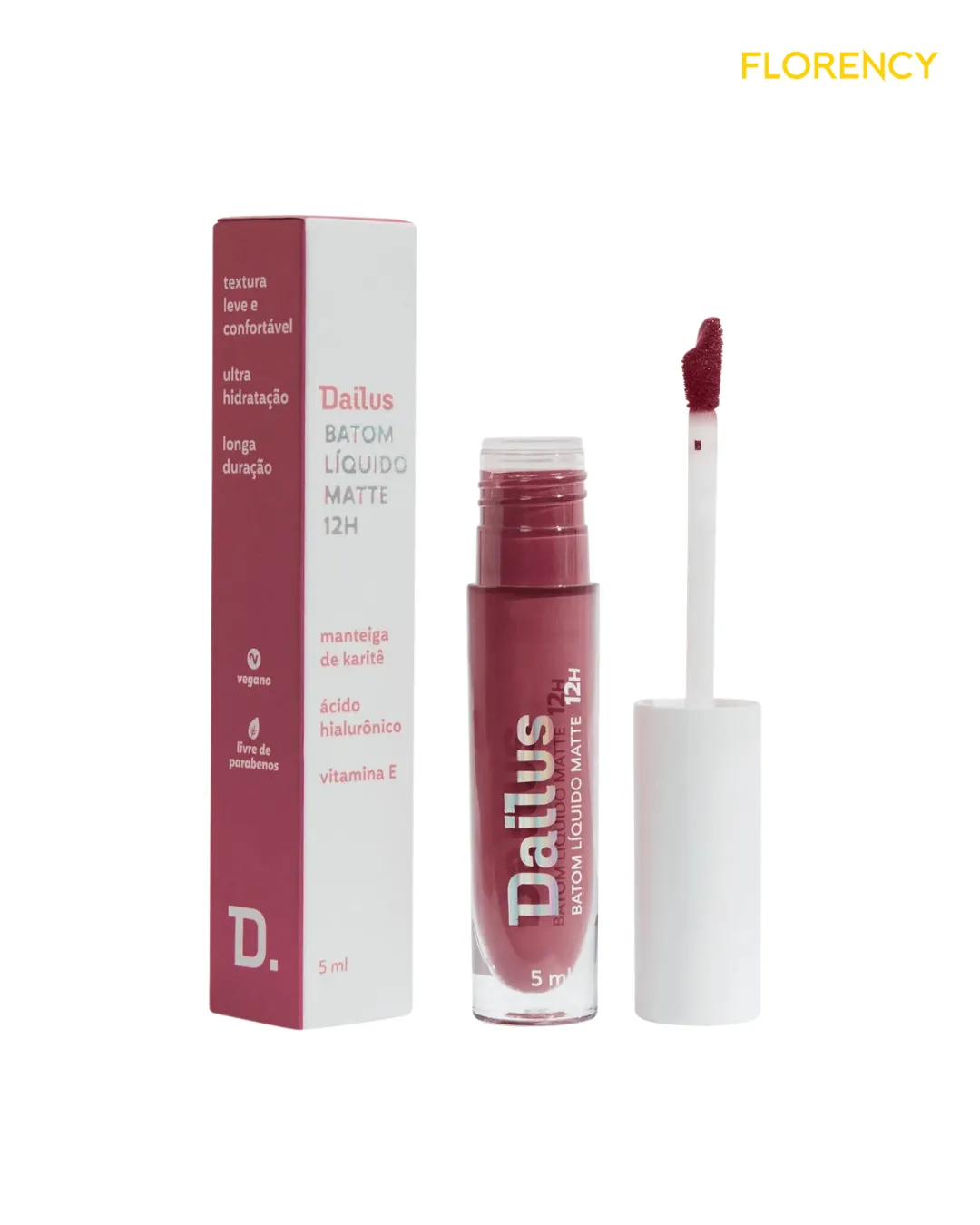 Batom Líquido Dailus 12h Rose