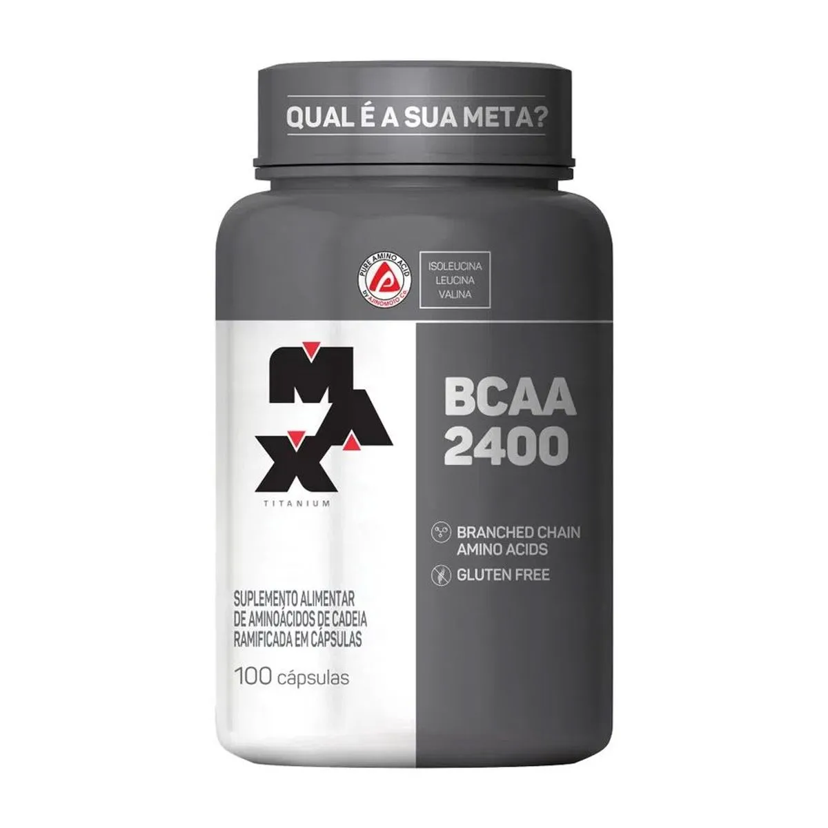 Bcaa 2400 Max Titanium Com 100 Cápsulas.