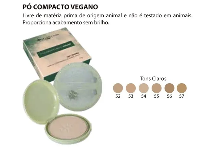 Pó Compacto Matte Vegano Cor: 54 Max Love
