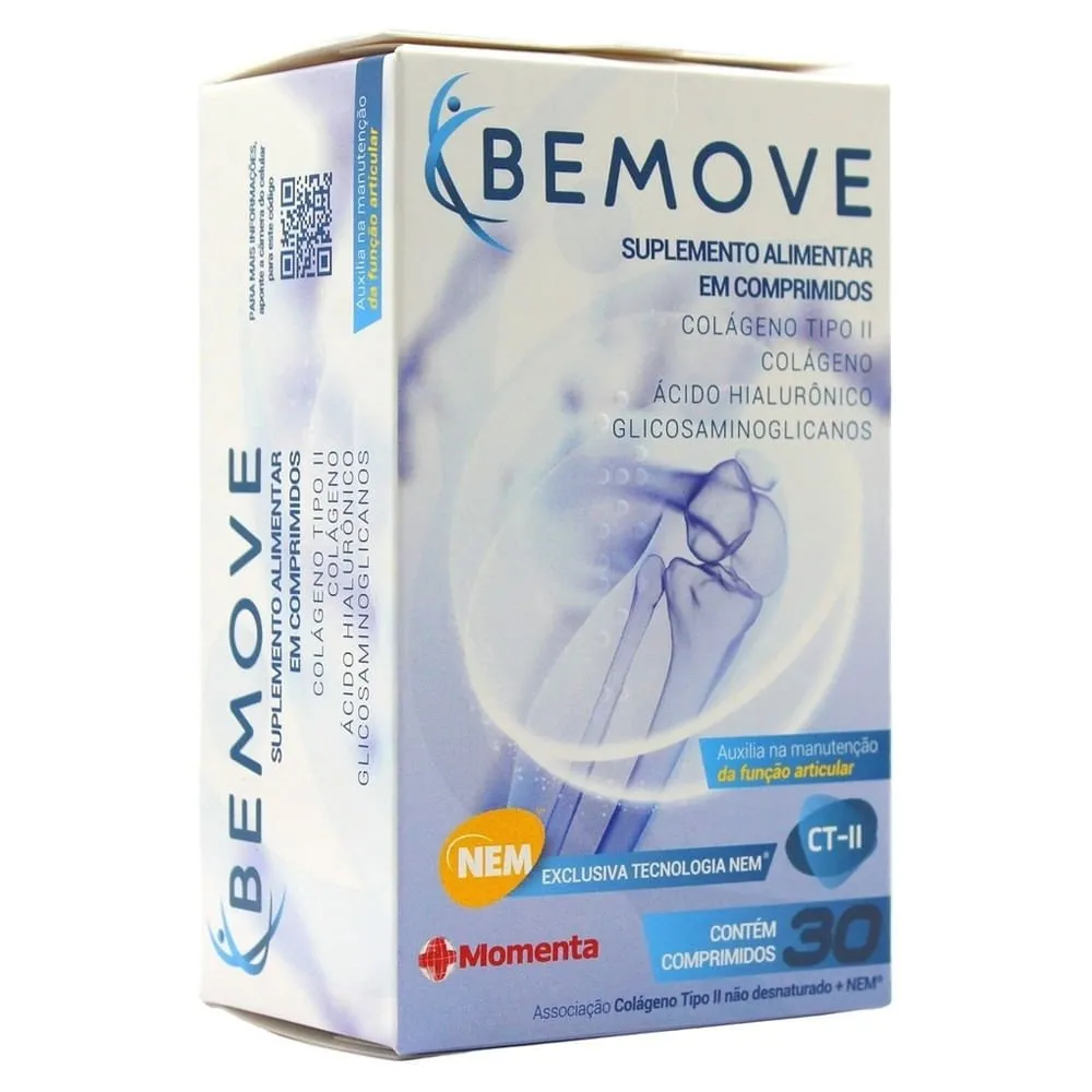 Bemove Suplemento Alimentar Colágeno Tipo II Com 30 Comprimidos