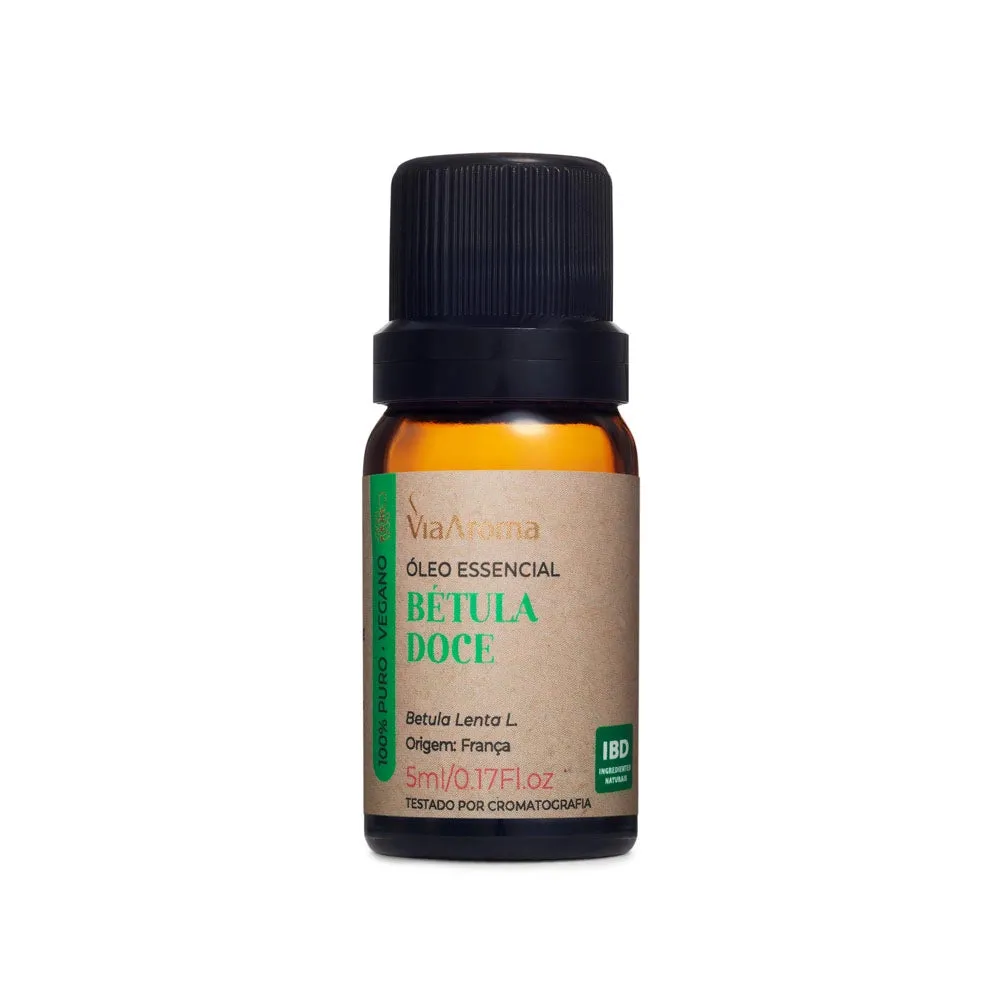 Óleo Essencial de Bétula Doce - Via Aroma - Frasco com 5ml