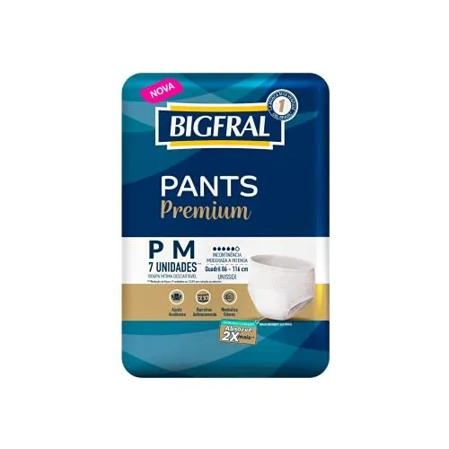 Bigfral Roupa Intima Descartável Adulto Pants Premium P M 7UN