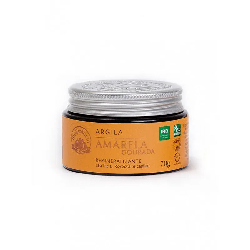 Argila Amarela (Dourada) - BioEssência - Frasco com 70g
