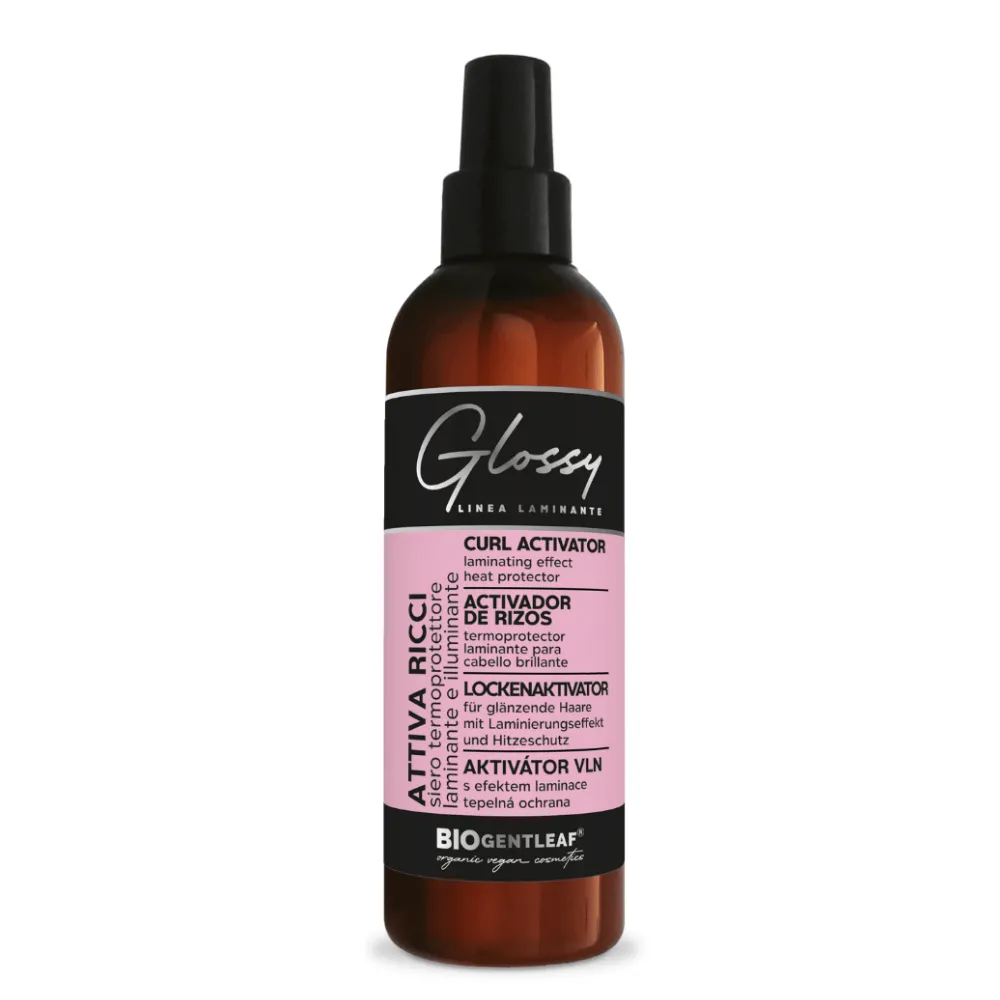 BioGentleaf Activador De Rizos  Glossy  Laminante Para Cabello Brillante 200ml