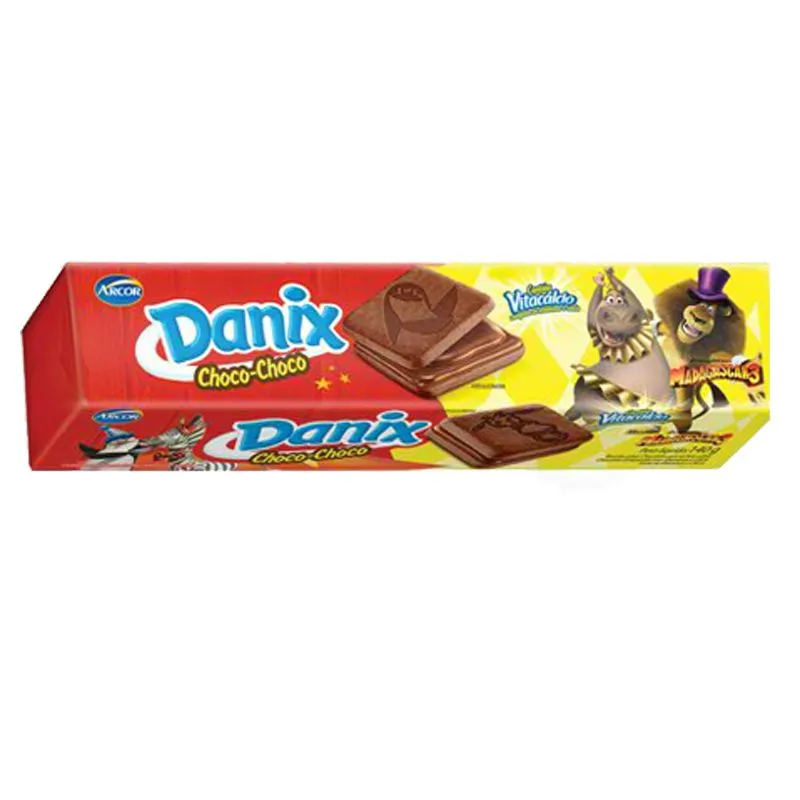 Biscoito Recheado Madagastar-3 Danix Choco Choco 140G
