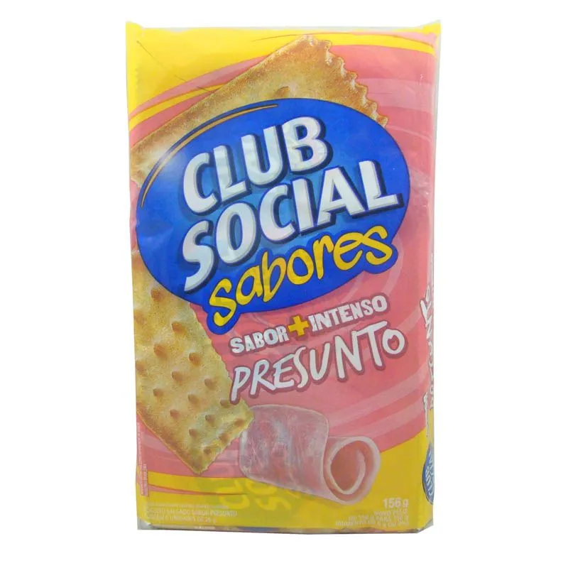 Biscoitos Club Social Sabor Presunto Com 156 G