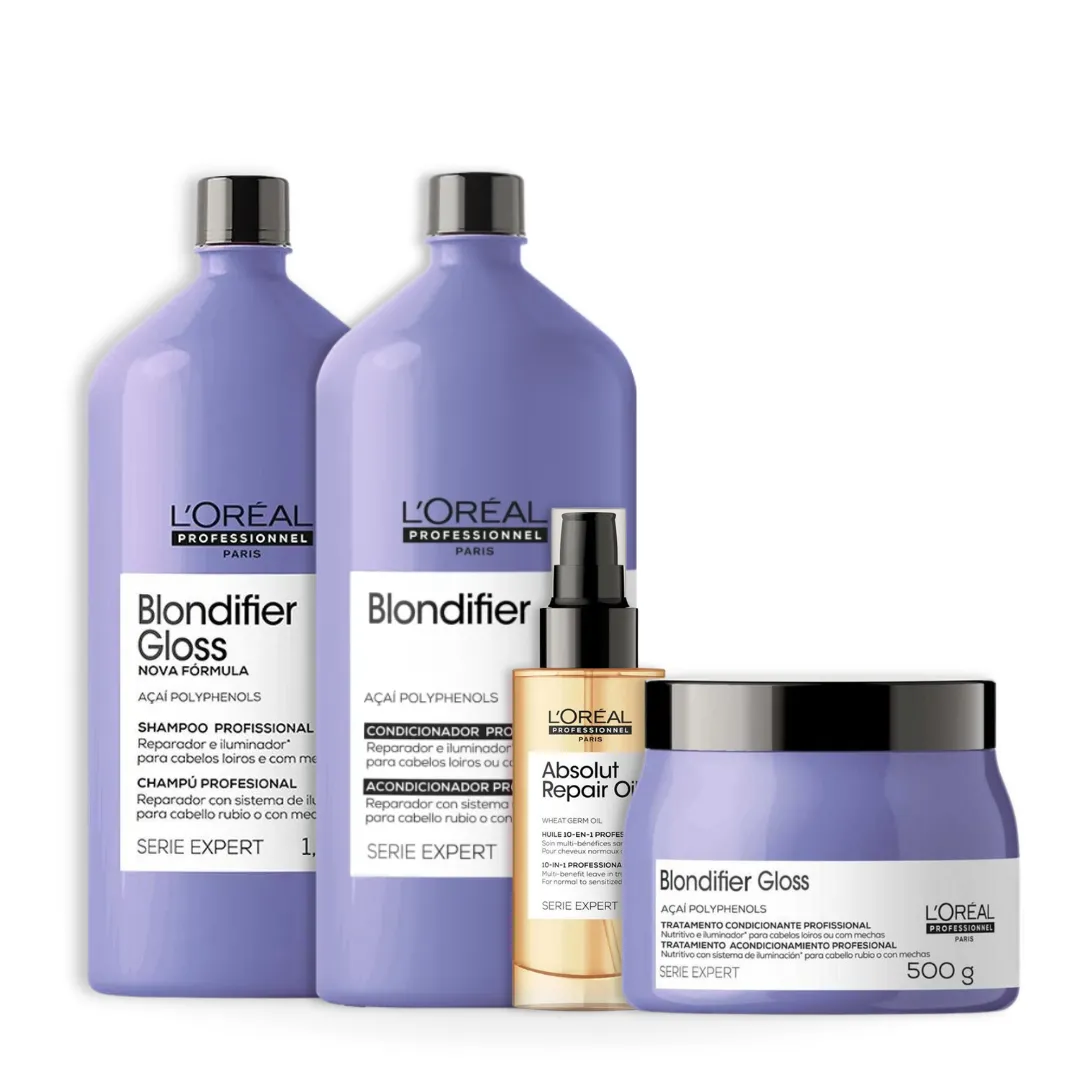Kit Blondifier Gloss Salon Trio + Óleo 90ml