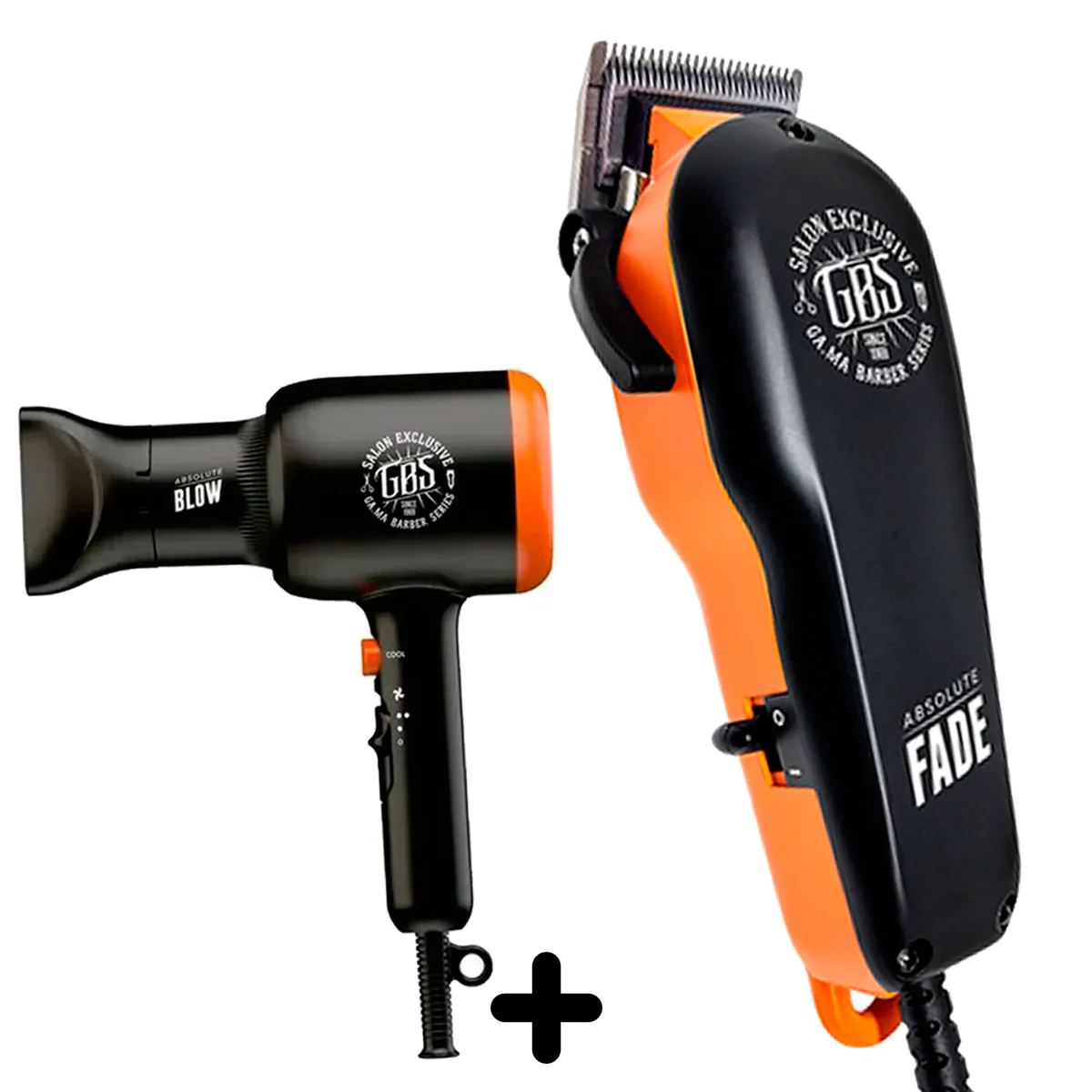 Kit Secador GBS Blow 2000w + Máquina GBS Absolute Fade 127V