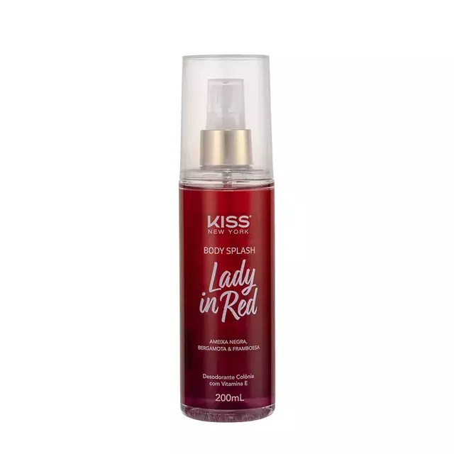 Body Splash Lady in Red 200ml perfume corporal - Kiss New York