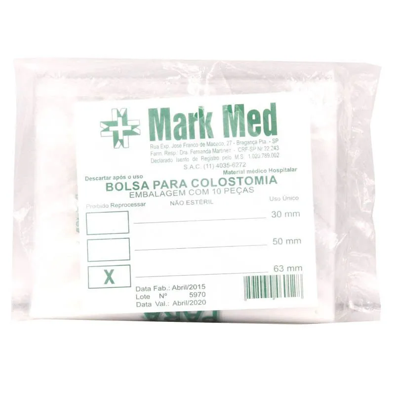 Bolsa Para Colostomia 63mm Com 10 Unidades Mark Med