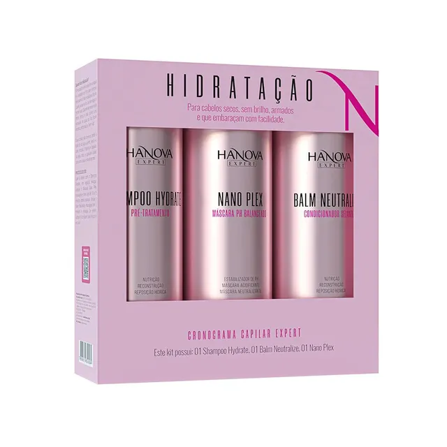 Cronograma Capilar Hidratação (3itens) - Hanova Expert