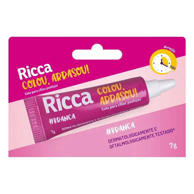 Cola para cílios postiços branca 7g Ricca