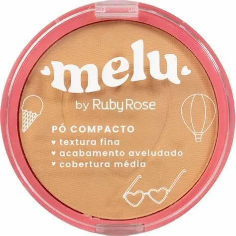 Pó Facial Compacto Melu RR8533 Mc60 Rubyrose