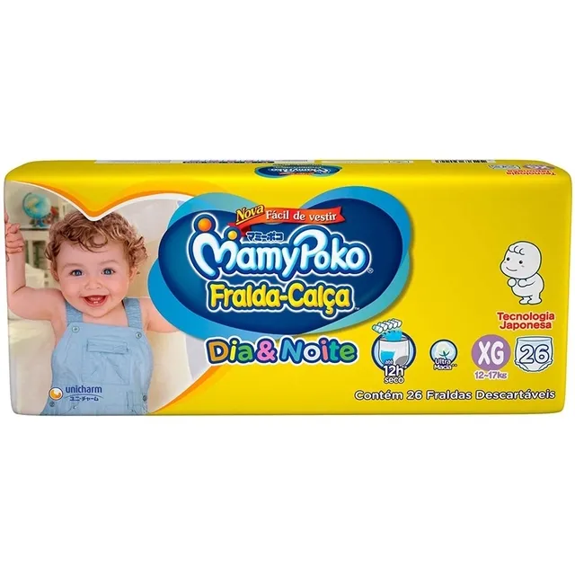 Fralda Calca Mamypoko Dia E Noite XG Pacote Com 26 Unidades