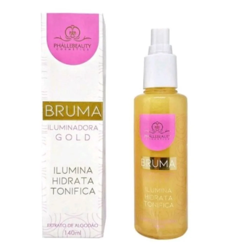 Bruma Iluminadora Gold Phállebeauty Ilumina, Hidrata e Tonifica 140ml