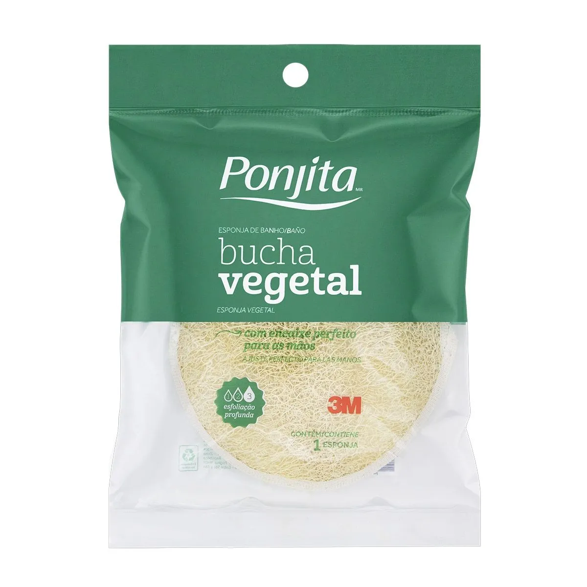 Bucha Vegetal Para Banho Esfoliação Profunda Ponjita