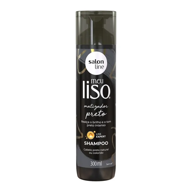 Shampoo Salon Line 300ml Meu Liso Matizador Preto