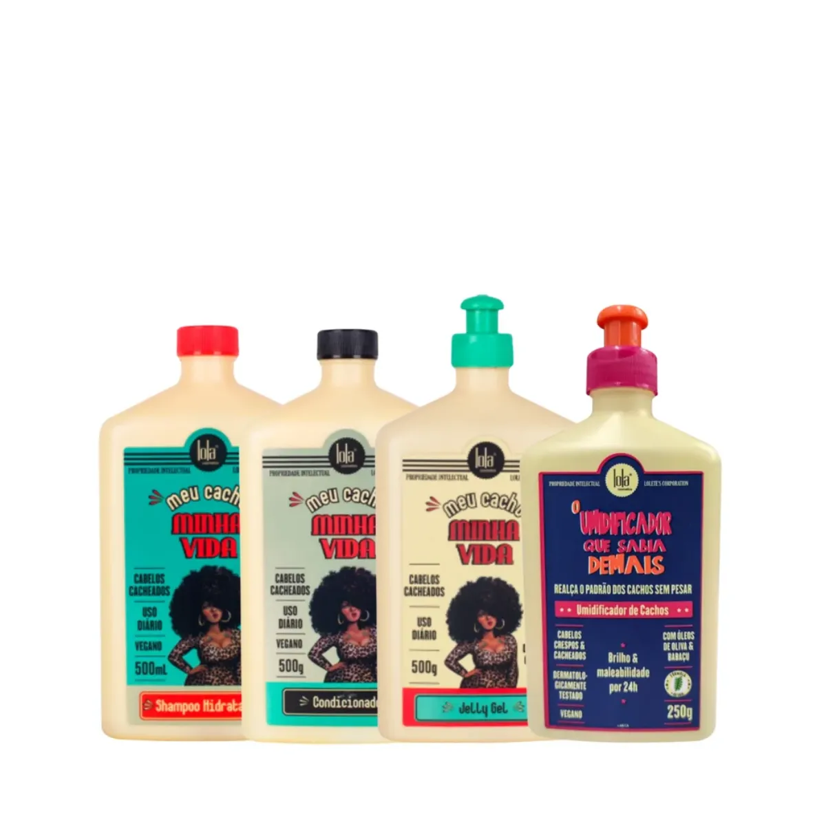 Lola Umidificador + Meu Cacho Minha Vida Sh + Cond +JellyGel