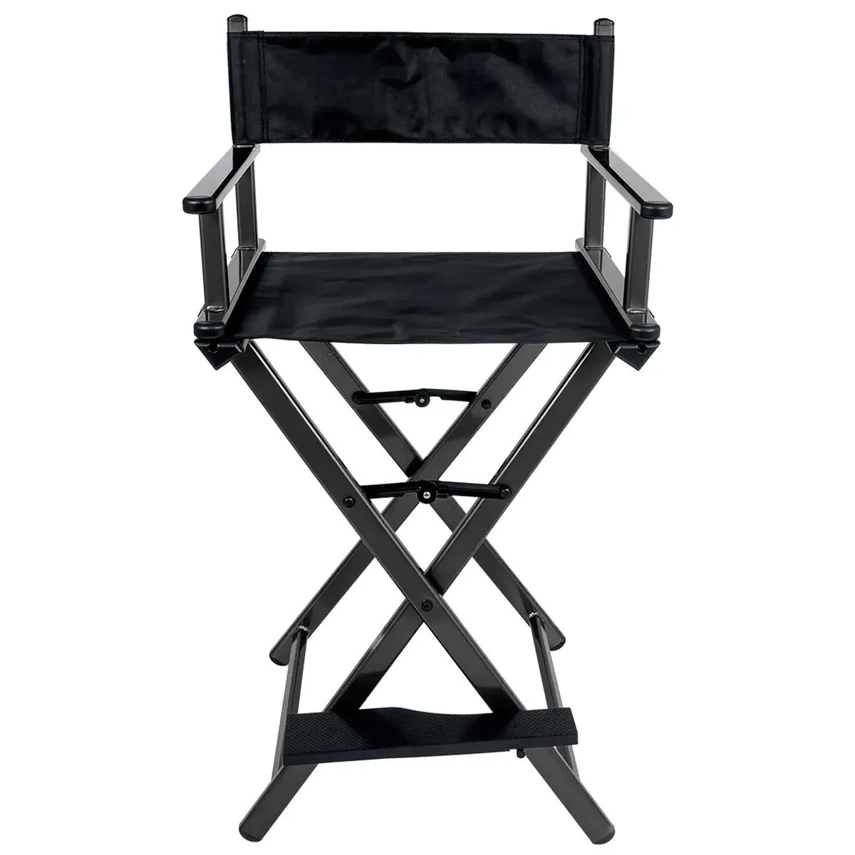 Cadeira de Maquiagem Portátil em Alumínio Diretor Preto