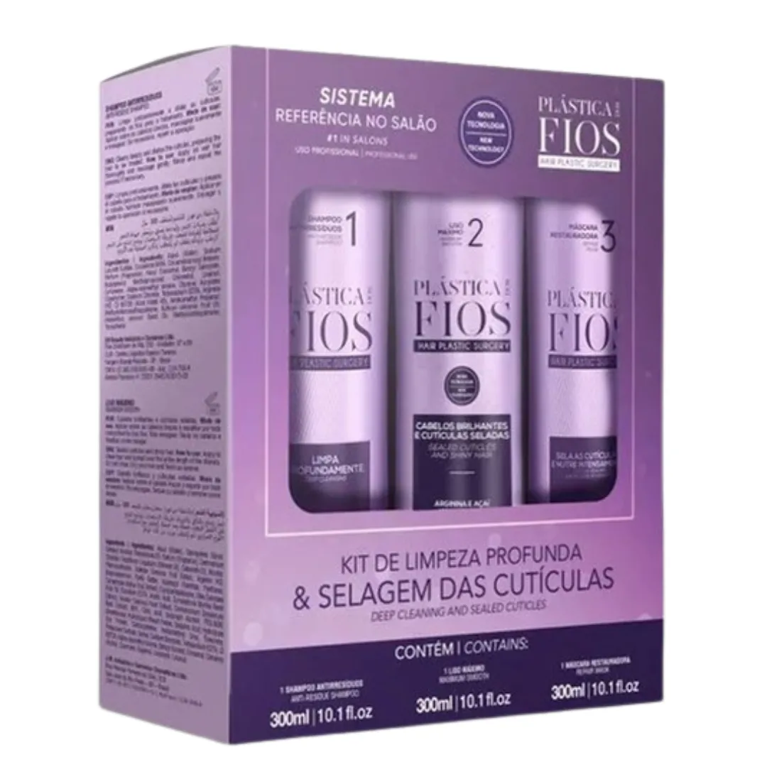 Cadiveu Plastica Fios Sh 300ml + Selagem 300ml + Masc 300ml