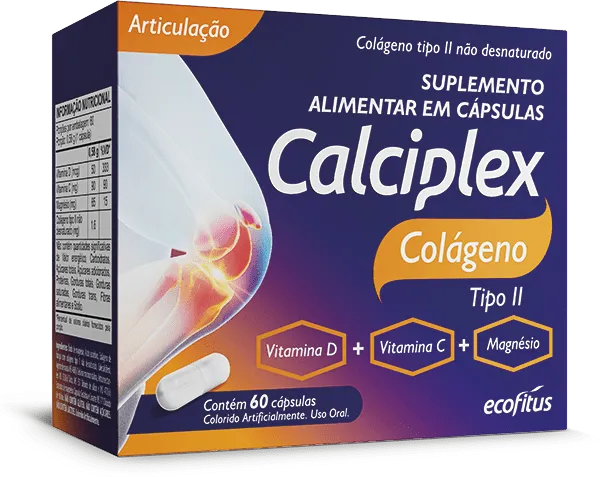 Calciplex Colágeno Tipo II com 60 Cápsulas