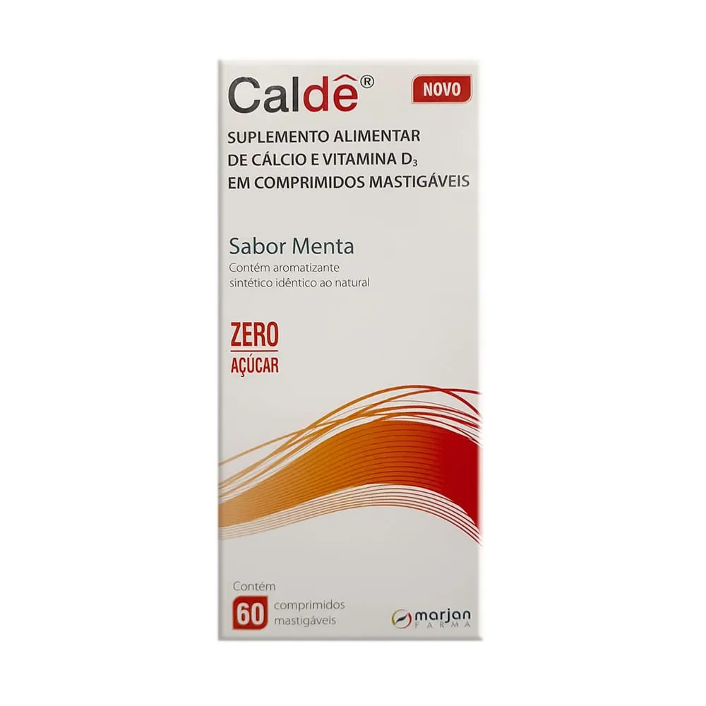 Caldê Cálcio + Vitamina D Menta 60 comprimidos