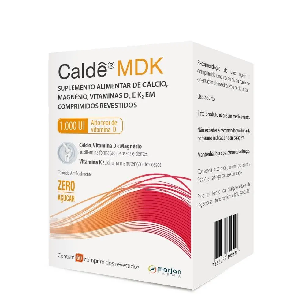 Caldê MDK Cálcio 1000UI 60 comprimidos