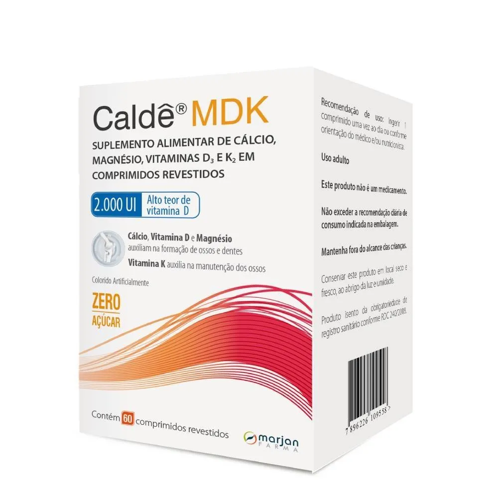 Caldê MDK Cálcio 2000UI 60 comprimidos