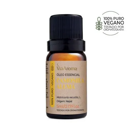 Óleo Essencial de Camomila Alemã (Azul) - Via Aroma - Frasco com 5ml