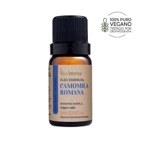 Óleo Essencial de Camomila Romana - Via Aroma - Frasco com 3ml