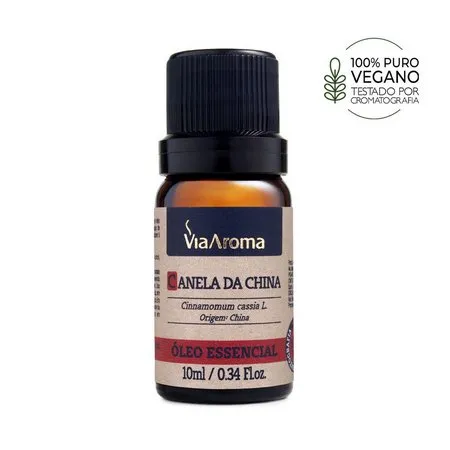Óleo Essencial de Canela da China - Via Aroma - Frasco com 10ml