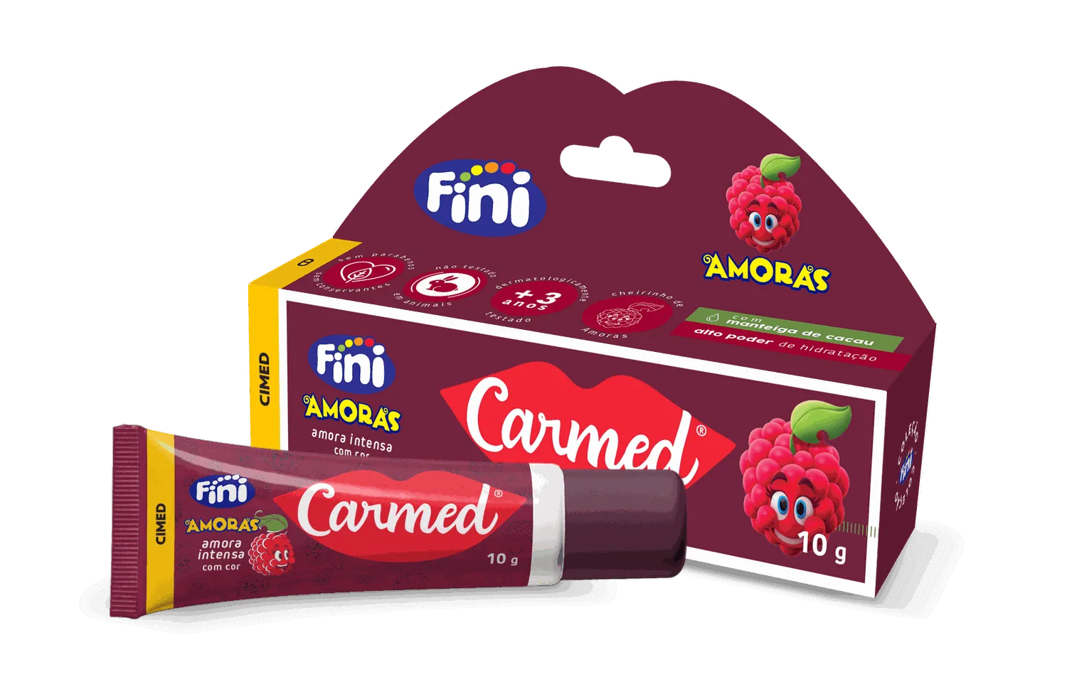 Carmed Hidratante Labial Fini Amoras Intensa com Cor 10g