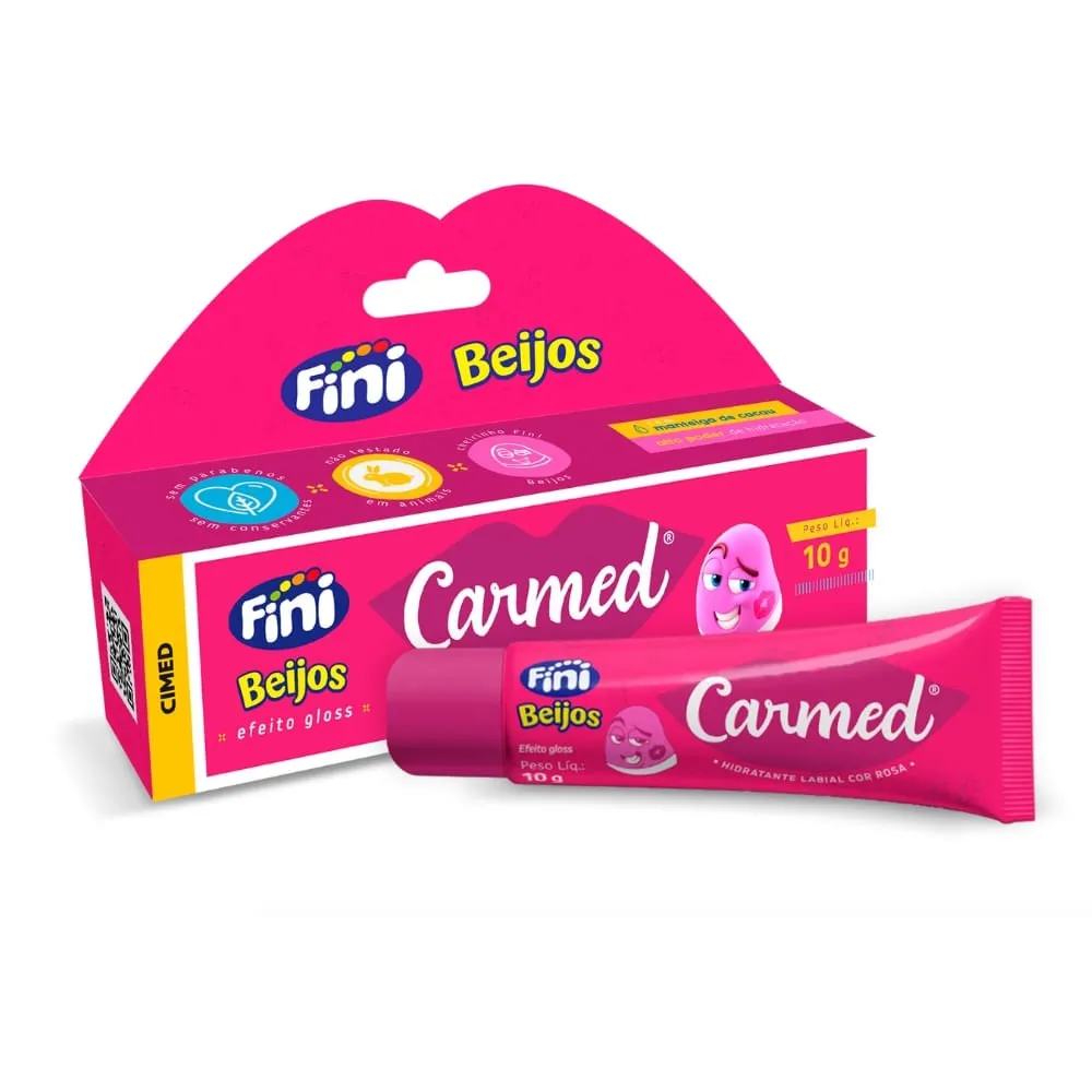 Carmed Hidratante Labial Fini Beijos Efeito Gloss 10g
