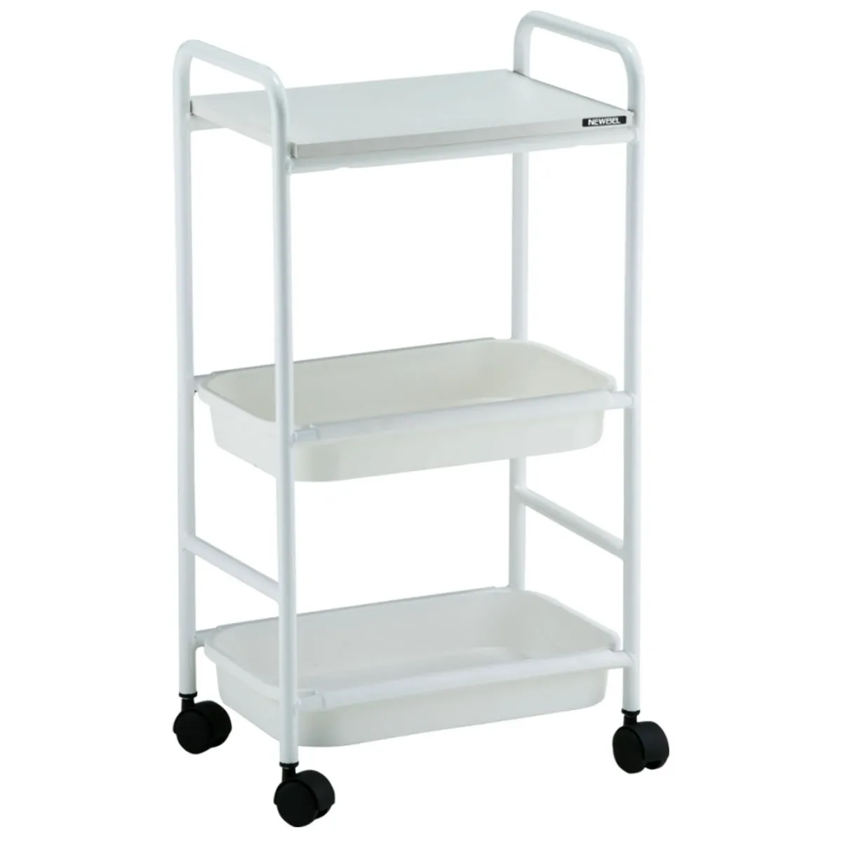 Carrinho Auxiliar em Aço Para Estética Zeus Dompel Branco