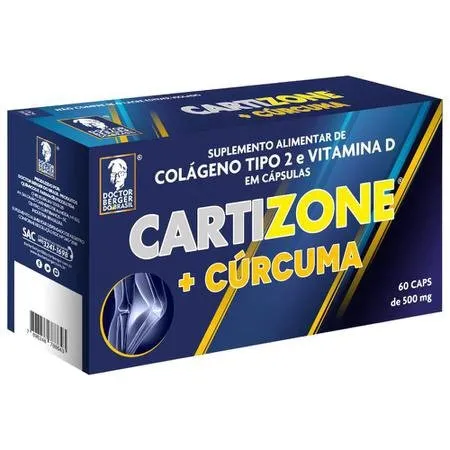 Cartizone Colágeno Cúrcuma 500mg com 60 Cápsulas