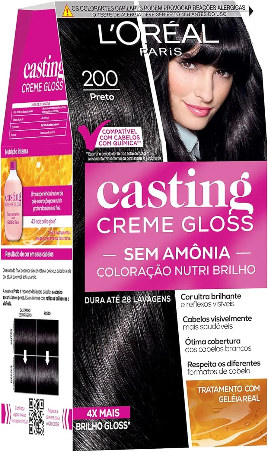 Casting Coloração Creme Gloss Preto 200