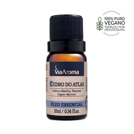 Óleo Essencial de Cedro Atlas - Via Aroma - Frasco com 10ml