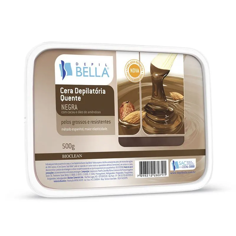 Cera Depil Bella Quente Negra 500G