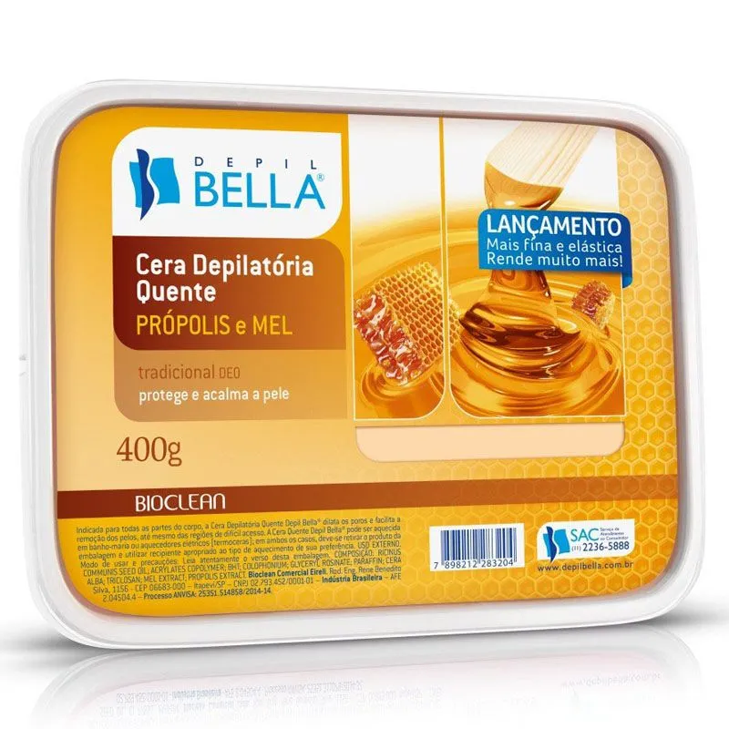 Cera Depilatória Depil  Bella Própolis e Mel 400g
