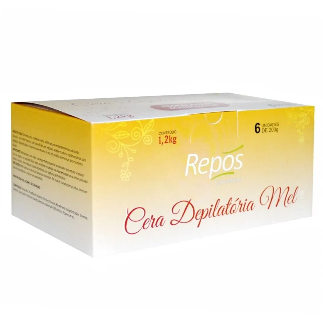 Repos Cera Depilatória Mel 1200g | Linda Cosméticos