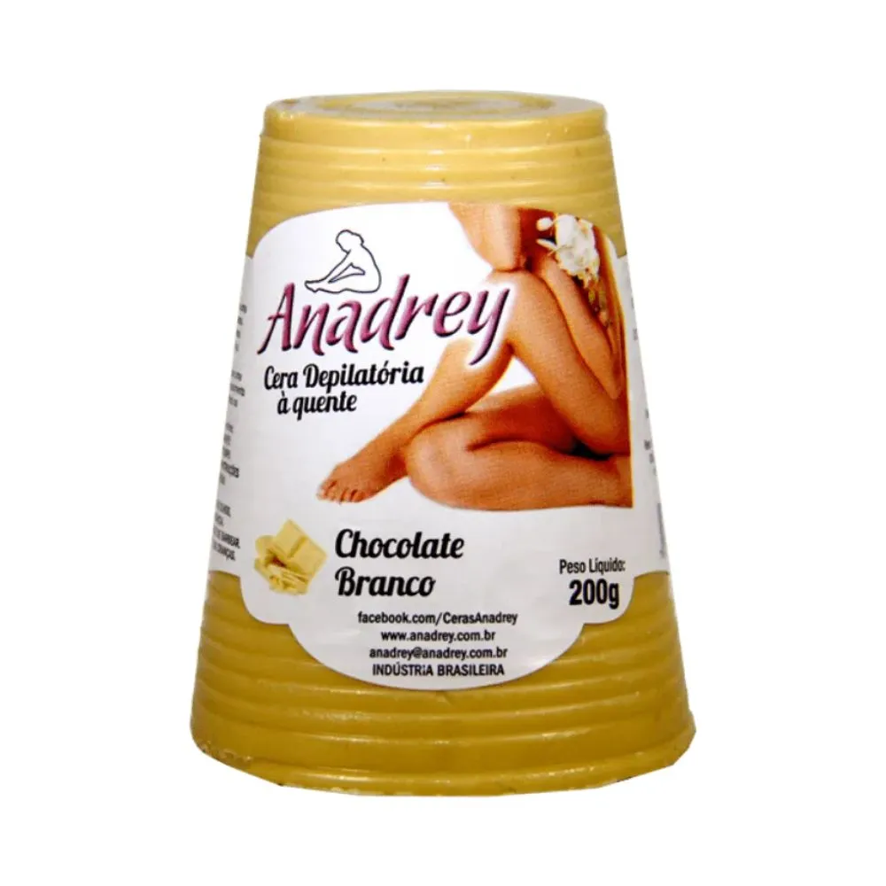 Cera Depilatória Chocolate Branco Anadrey 200g