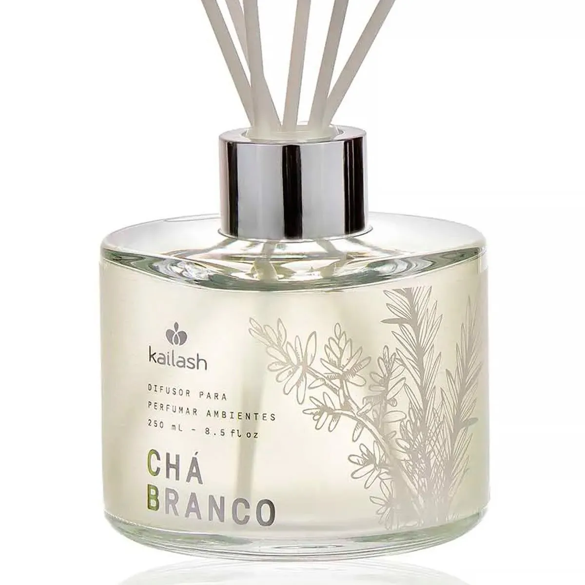 Difusor Para Perfumar Ambientes Kailash 250mL Chá Branco