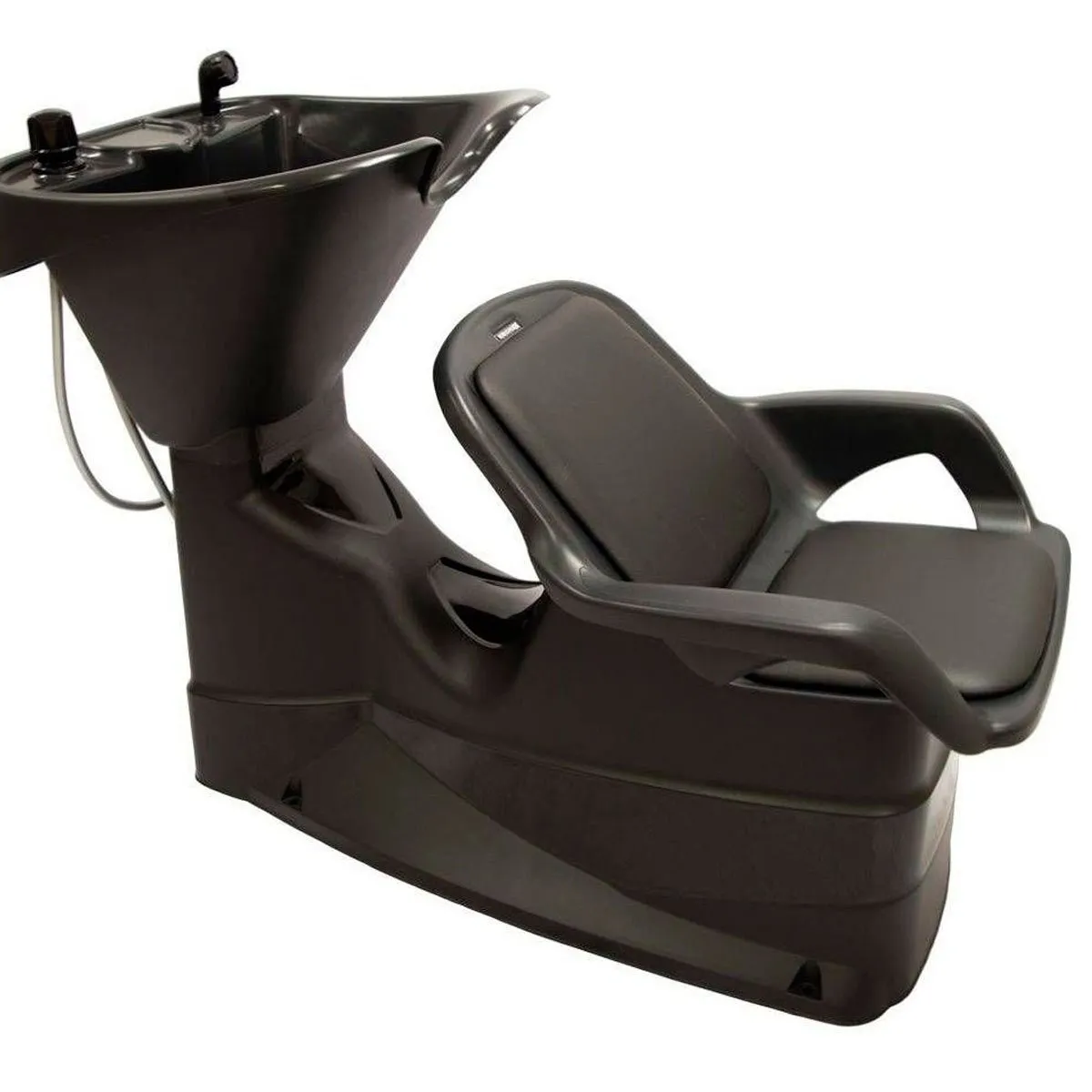 Lavatório Para Cabeleireiro e Barbeiro Champ Reclinável Dompel Preto