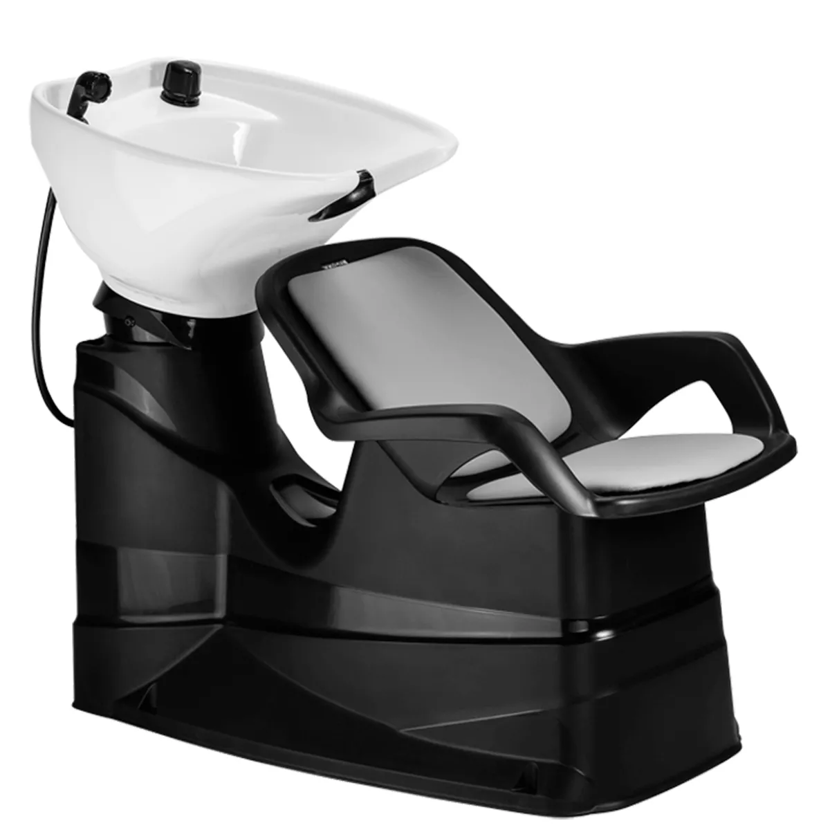 Lavatório Cabeleireiro e Barbeiro Champ Porcelana Dompel Preto / Cinza