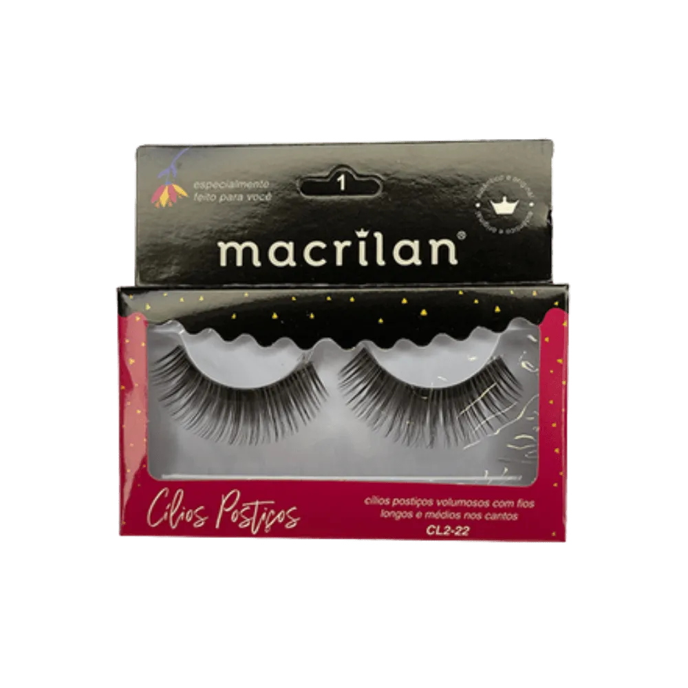Cílios Postiços CL2-22 Fios longos E Volumosos Macrilan